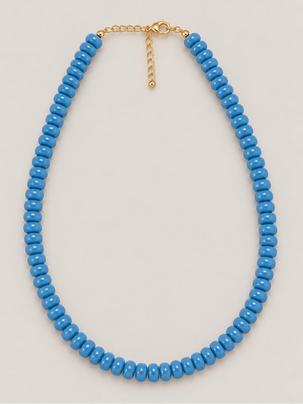 New! Ocean Blue Beaded Preppy Colorful Dopamine Necklace NWOT